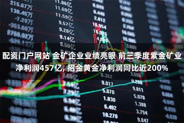 配资门户网站 金矿企业业绩亮眼 前三季度紫金矿业净利润457亿, 招金黄金净利润同比近200%